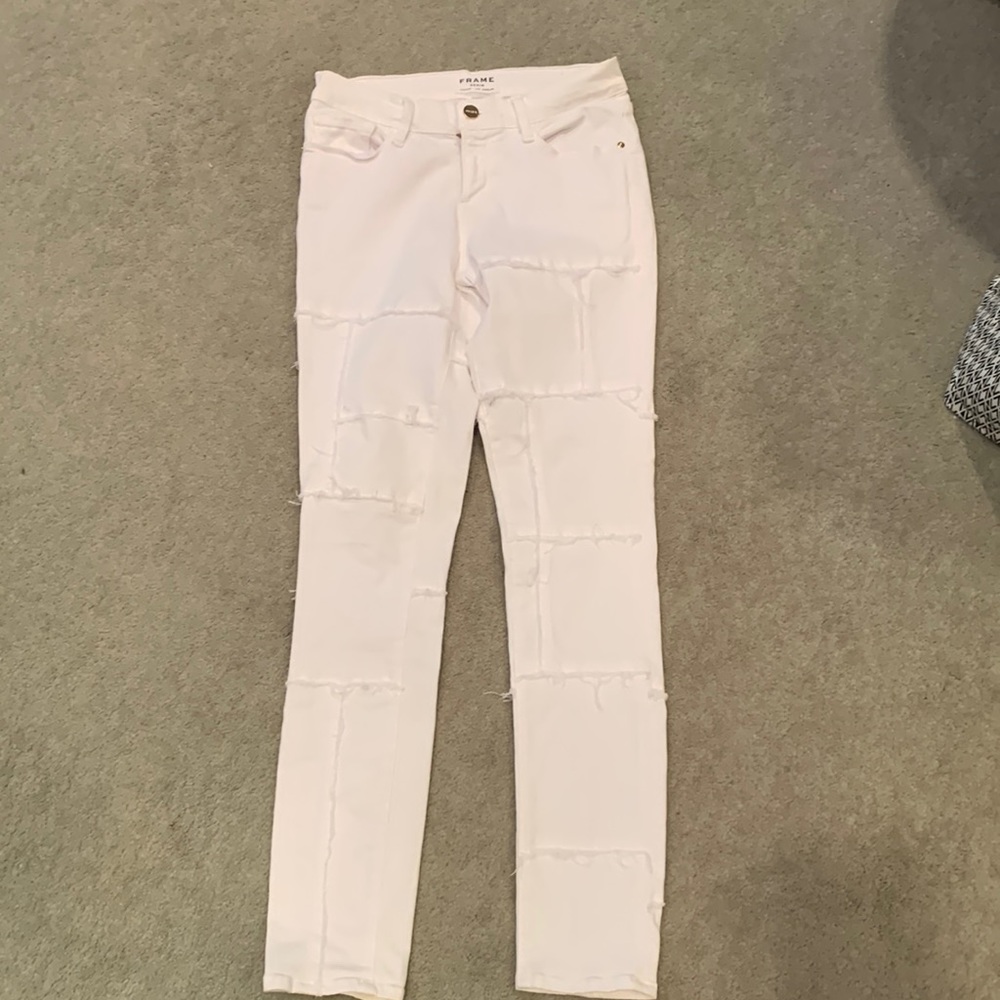Frame Le Skinny de Jeanne Patchwork Jean